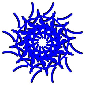 Abstract vector design in blue color. Perfect for corporate, background, t-shirt