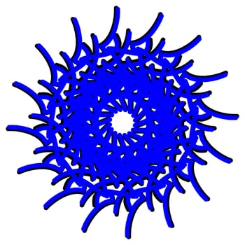 Abstract vector design in blue color. Perfect for corporate, background, t-shirt