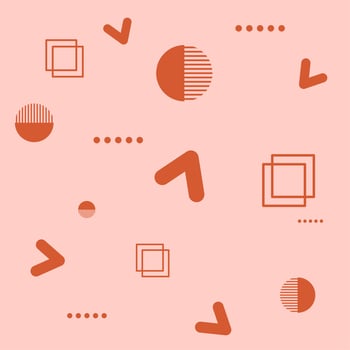 Orange memphis background vector