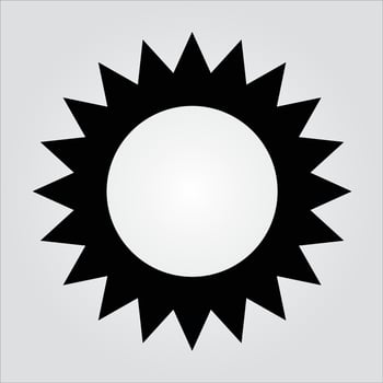 Isolated Sunshine Glyph Icon Scalable Vector Graphics