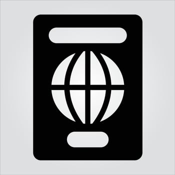 Isolated Passport Glyph Icon Scalable Vector Graphics