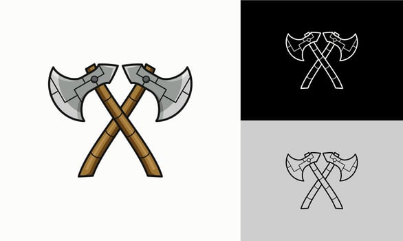 the war ax logo from the modern era is suitable for esport logos. vector ax logo.