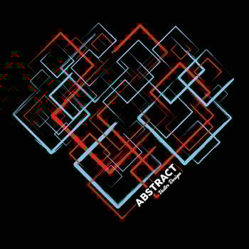 Abstract background in red and blue colors made of random squares. Vector illustration.