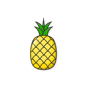 Cartoon icon of pineapple. pineapple icon vector
