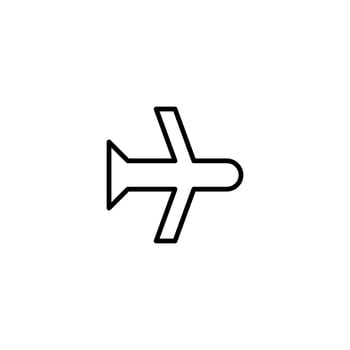 Plane icon with outline style vector