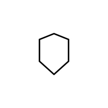 Shield icon with outline style vector