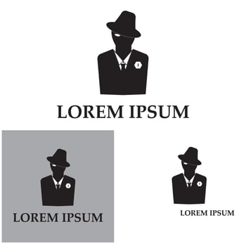 Hacker icon logo vector background