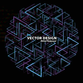 Artistic abstract background in light blue and purple colors made of random triangular shapes. Vector illustration.