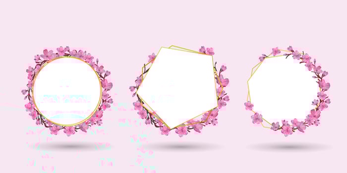 border with beautiful flowers for invitation or greeting vector