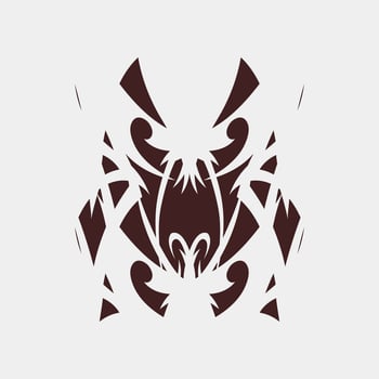 vector illustration of symmetrical and beautiful ornaments for wall decoration or other suitable