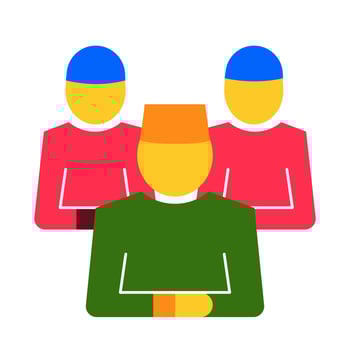 congregation prayer icon suitable for Ramadan Islamic moments vector
