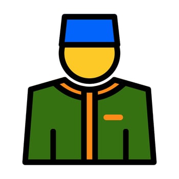 Moslem People Flat Icon Suitable for Ramadan Moment vector