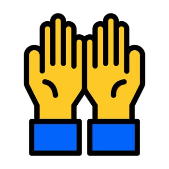 Handshake Flat Icon Suitable for Ramadan Moment vector