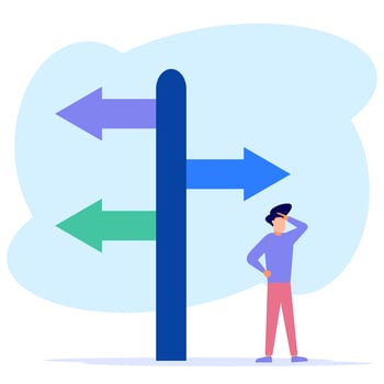 Illustration vector graphic cartoon character of directions