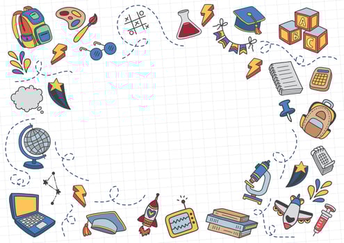 back to school illustration Vector for banner