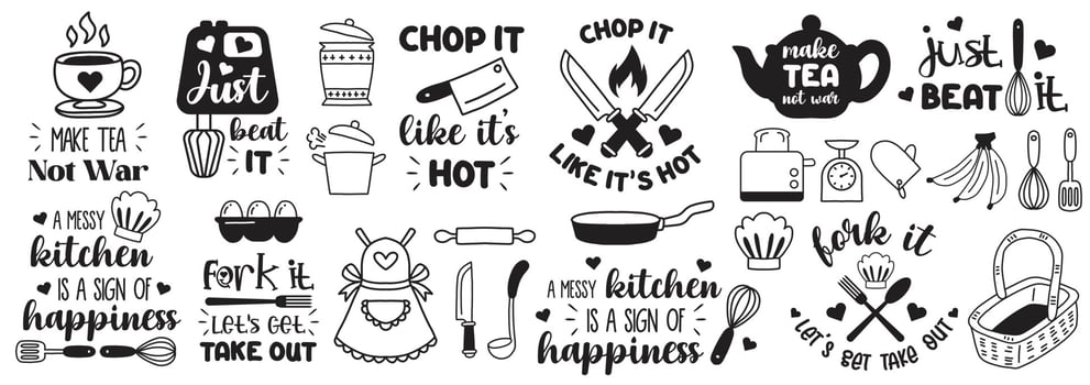 kitchen quote illustration Vector for banner