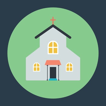 Trendy Church Concepts vector