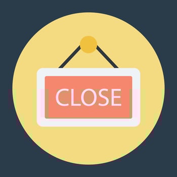 Close Hanging Sign vector