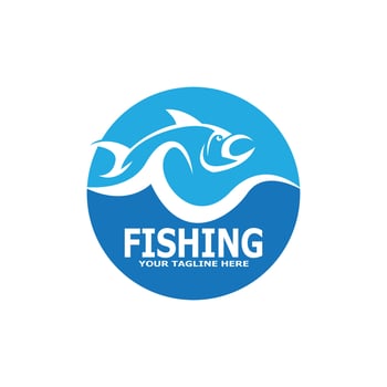 Fish icon and symbol vector template