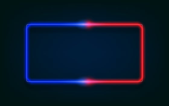 abstract seamless background blue red spectrum looped animation fluorescent ultraviolet light glowing neon line Abstract background web neon box pattern LED screens projection technology. vector