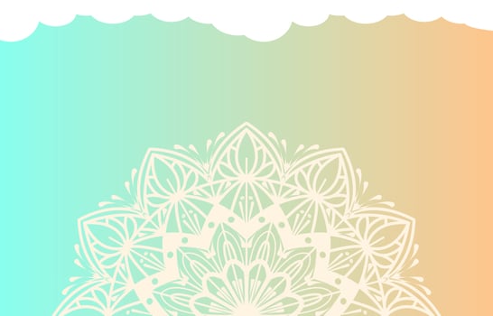 Islamic gradient background vector design with arabic mandala and mosque decoration for ramadan kareem day or eid muharram banner