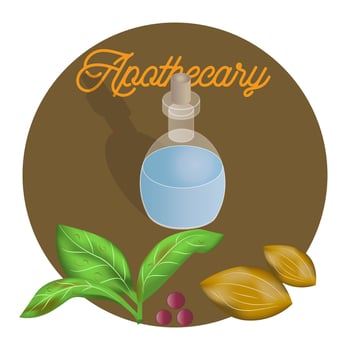 Apothecary and Herbal Medicine Sign vector