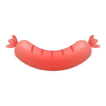 food sausage cartoon vector illustration isolated object