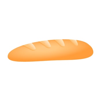 food french bread cartoon vector illustration isolated object