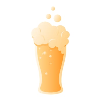 cool drink beer cartoon vector illustration isolated object