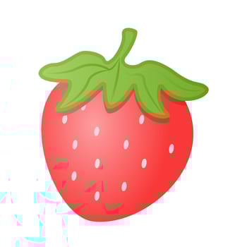 fruit straberry cartoon vector illustration isolated object
