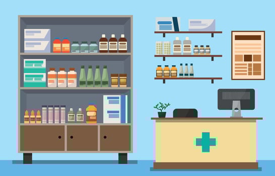 Modern Apothecaries Medicine Concept vector