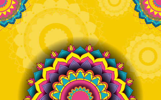 Beautiful mandala background template vector