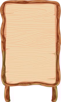 Empty wooden sign banner isolated vector