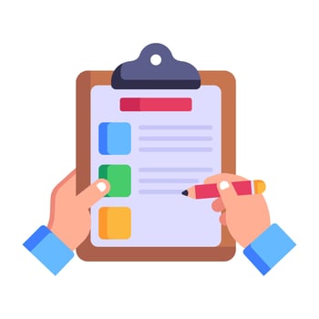 Modern flat icon of proofreading, editable vector