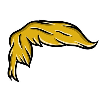 Hairstyle with blonde hair of man vector