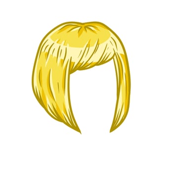Women hairstyle. Trendy modern haircuts girl - bob cut vector