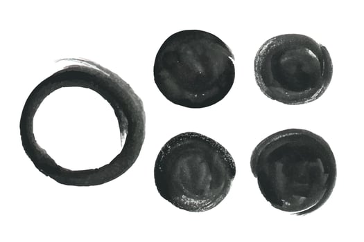 Handmade black strokes, backgrounds painted by brush. Watercolor illustration. vector