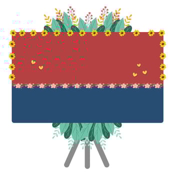flower and leaves background vector