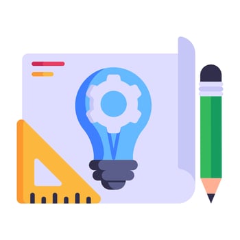 Drafting flat icon is up for premium use vector