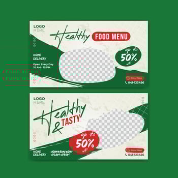 Burger or fast food vertical Banner design background with vector template