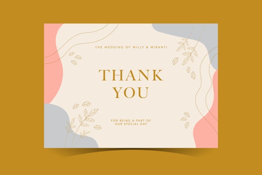 Wedding greeting card template vector