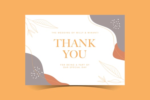 Wedding greeting card template vector