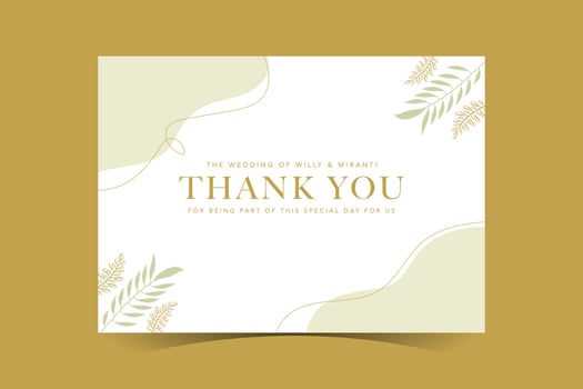 Wedding greeting card template vector