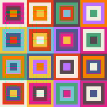 Mid Century Checkered Matisse Inspired Design vector