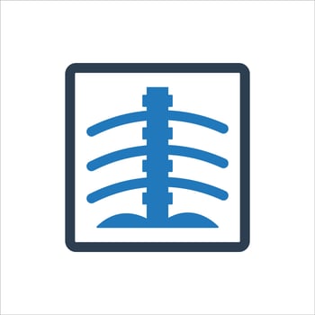 Radiology icon, x-ray icon vector