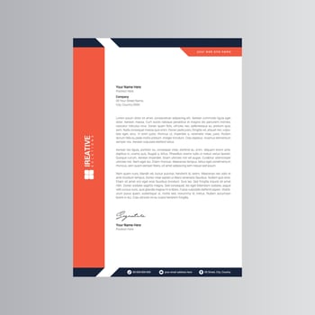 Clean and Modern Letterhead Template vector