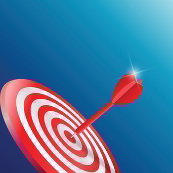 Darts target. Success Business Concept. Creative idea 3d vector illustration.