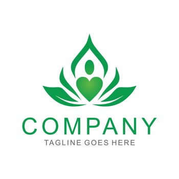 nature herbal vector logo template