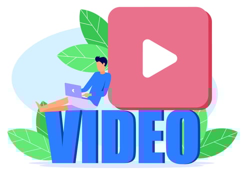 Illustration vector graphic cartoon character of video
