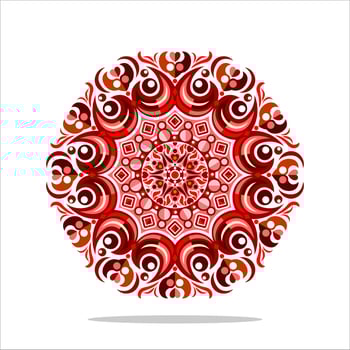 Modern mandala art vector design with a beautiful mix of colors Free Vector